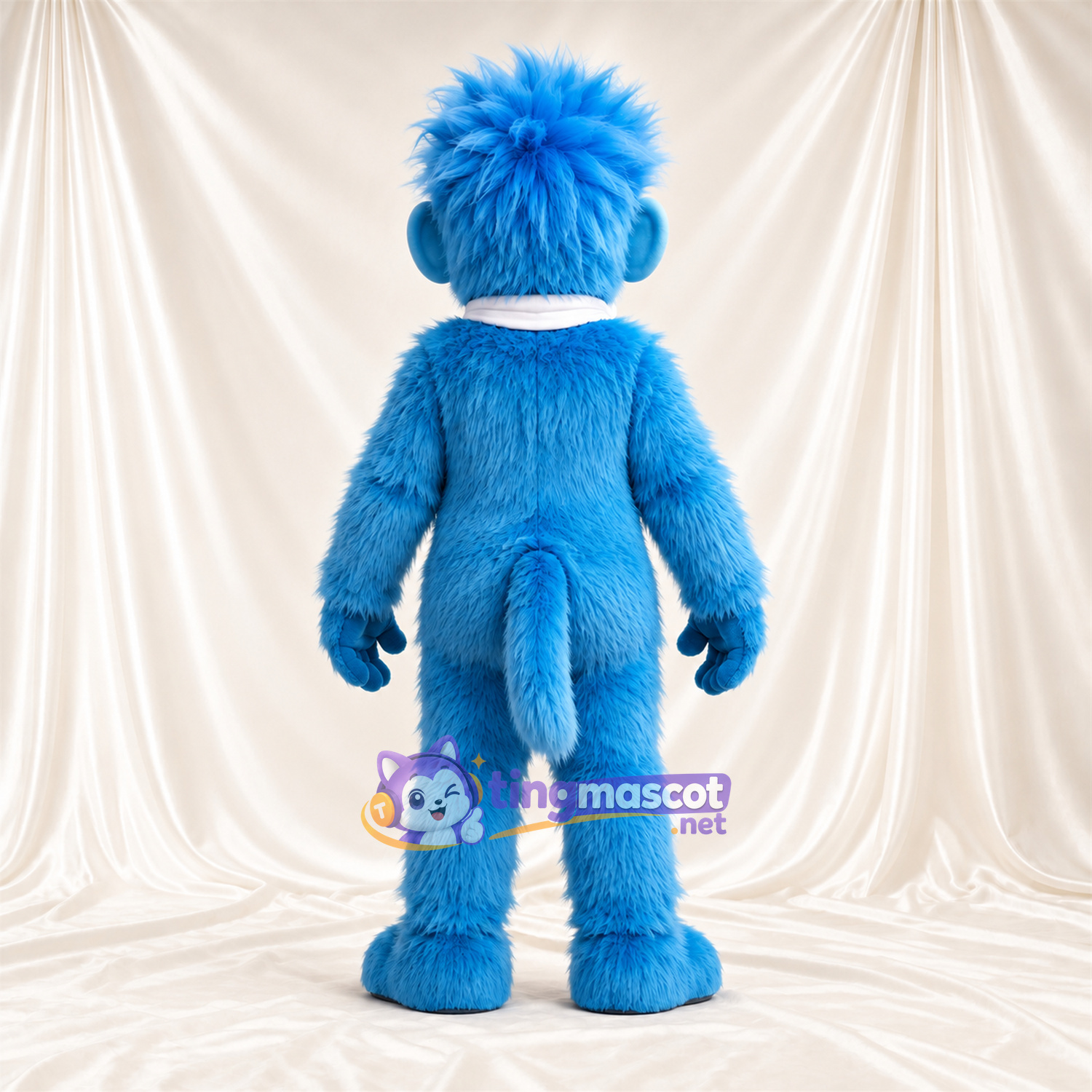 Costume de mascotte Singe – bleu – Écharpe (blanc) Costume de mascotte Singe – bleu – Écharpe (blanc)