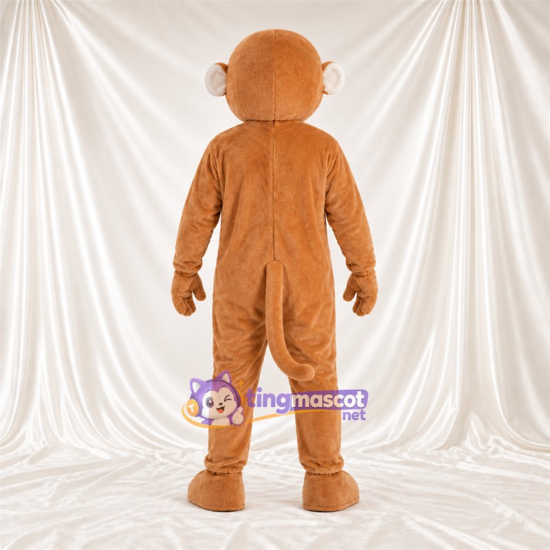 Maskottchenkostüm Affe – orange / weiß Maskottchenkostüm Affe – orange / weiß