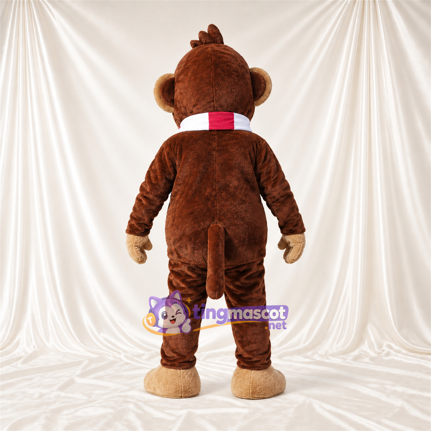 Maskottchenkostüm Affe – braun – Schal Maskottchenkostüm Affe – braun – Schal