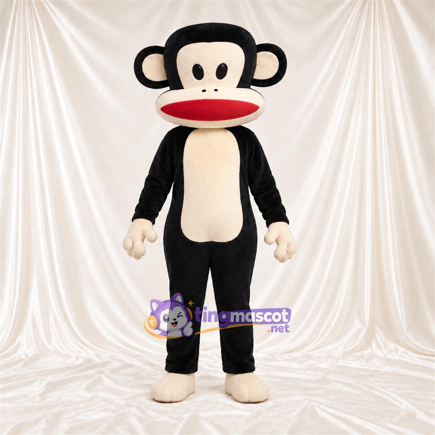 Black Monkey Mascot Costume - Cream Belly and Cream Feet Black Monkey Mascot Costume - Cream Belly and Cream Feet