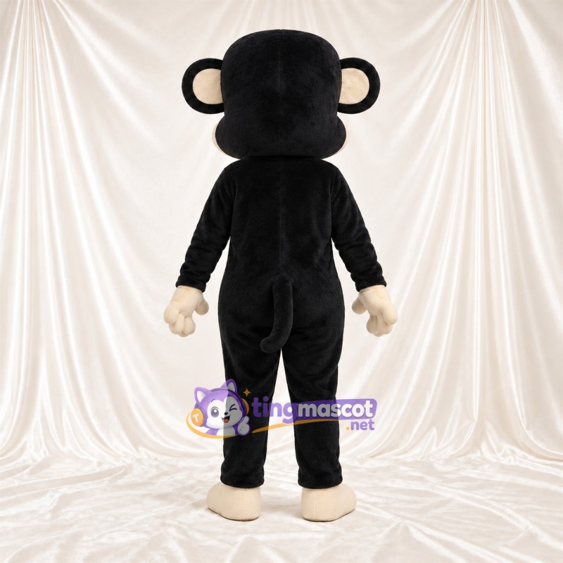 Black Monkey Mascot Costume - Cream Belly and Cream Feet Black Monkey Mascot Costume - Cream Belly and Cream Feet