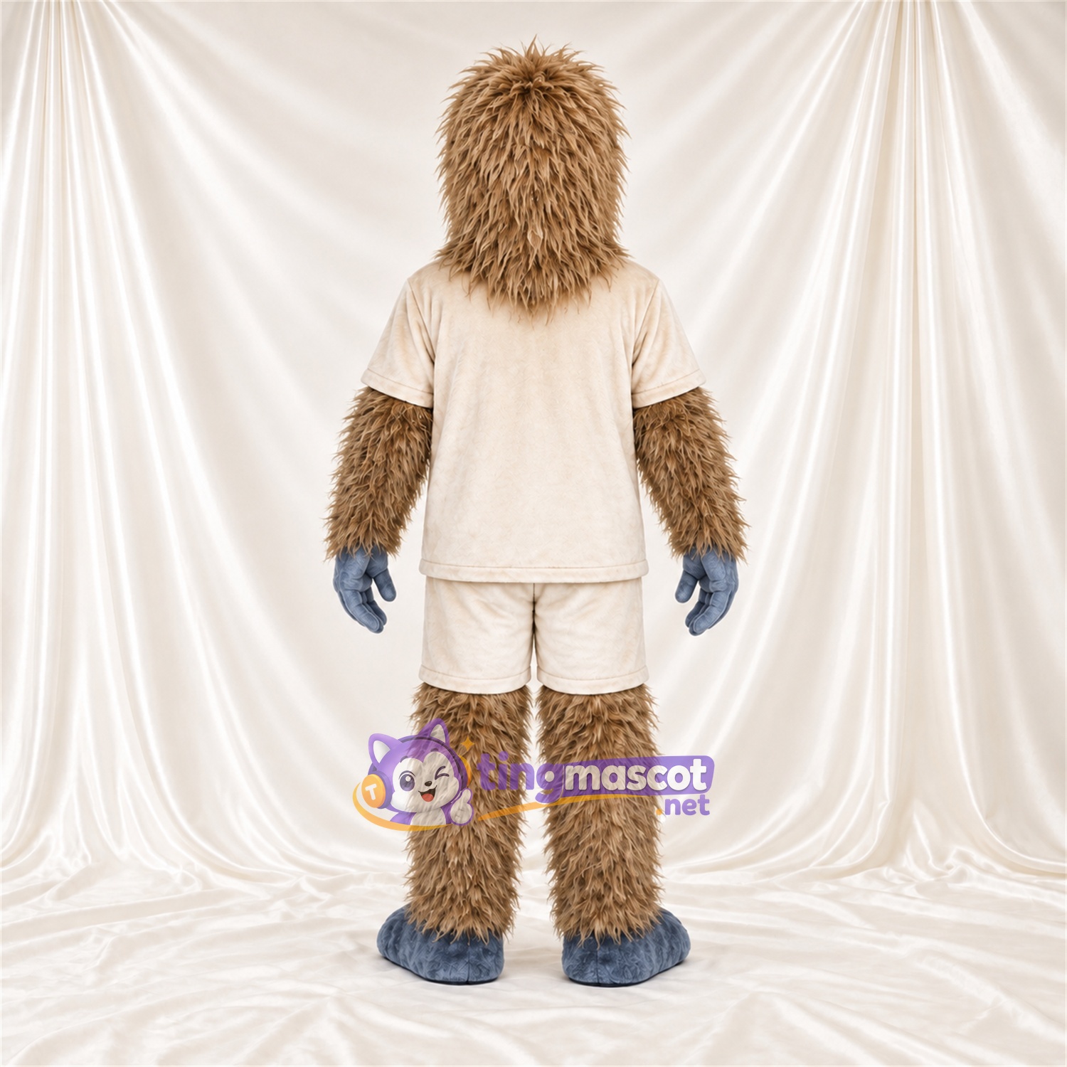 Costume de mascotte Gorille – brun clair – Chemise (beige); Short Costume de mascotte Gorille – brun clair – Chemise (beige); Short