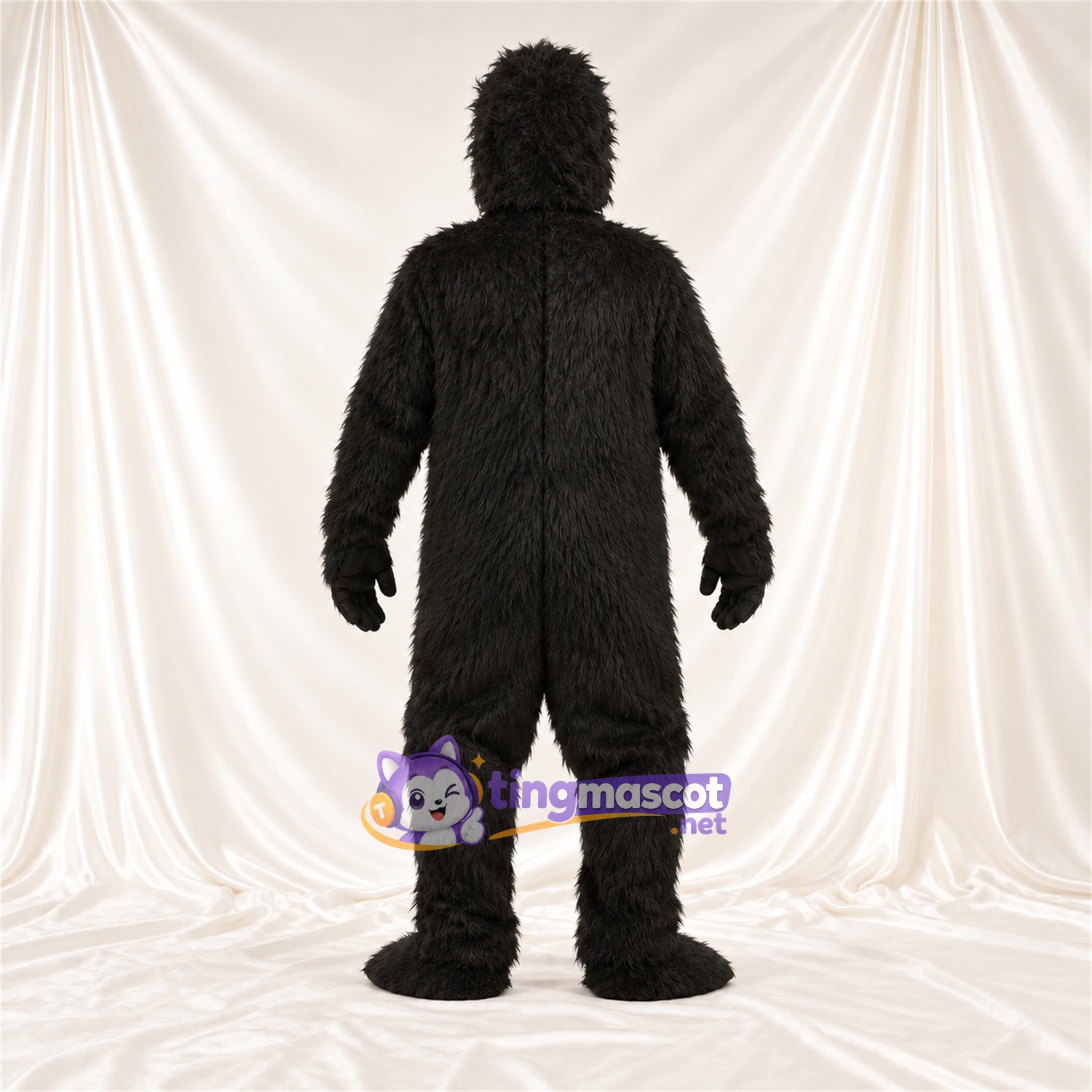 Black Gorilla Mascot Costume - Closed Mouth and Pointed Head Black Gorilla Mascot Costume - Closed Mouth and Pointed Head