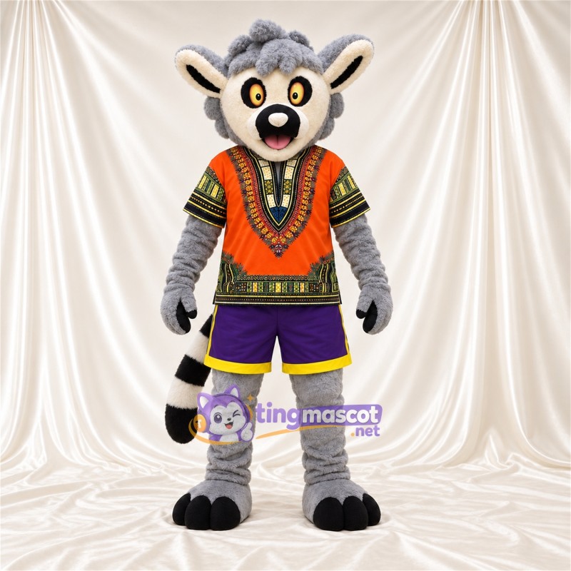 Costume de mascotte Lémurien – gris – Chemise Costume de mascotte Lémurien – gris – Chemise