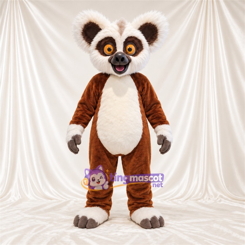 Brown and White Red Panda Mascot Costume Brown and White Red Panda Mascot Costume