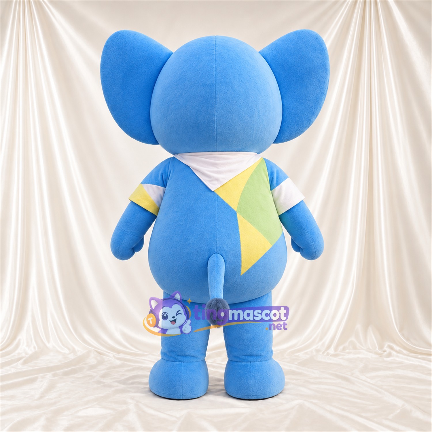 Costume de mascotte Éléphant – bleu – Chemise (multicolore) Costume de mascotte Éléphant – bleu – Chemise (multicolore)