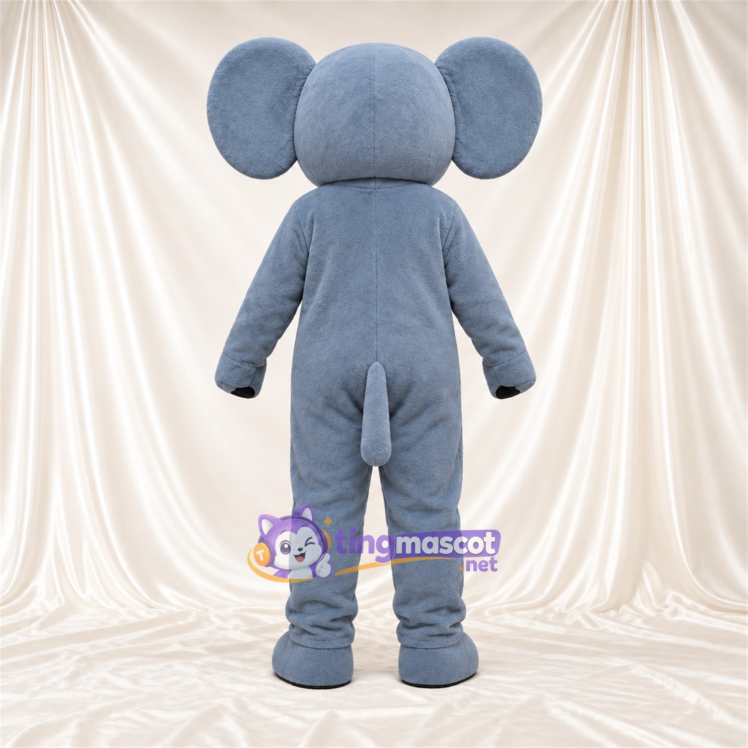 Maskottchenkostüm Elefant – blau – Ohreninnenseiten (rosa); Stoßzähne (weiß) Maskottchenkostüm Elefant – blau – Ohreninnenseiten (rosa); Stoßzähne (weiß)