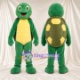 Green Turtle Mascot Costume - Yellow Belly