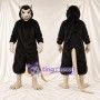 Black and Cream Rat Mascot Costume - Black Hooded Robe