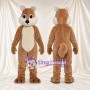 Costume de mascotte Hamster – brun clair – Ventre (crème)