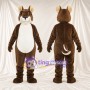 Brown and White Squirrel Mascot Costume