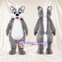 Costume de mascotte Mouffette – gris / blanc