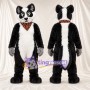 Black and White Skunk Mascot Costume - Orange Patterned Bandana