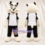 Costume de mascotte Mouffette – noir / blanc – Chemise (blanc); Short (noir)