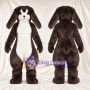 Black and White Rabbit Mascot Costume - Long Floppy Ears