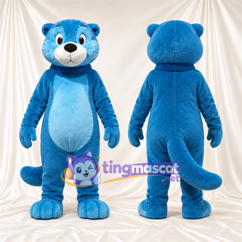 Blue Otter Mascot Costume