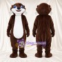 Brown and White Otter Mascot Costume - Blue Eyes and White Whiskers