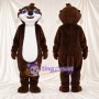 Brown and White Otter Mascot Costume - Blue Eyes and White Whiskers
