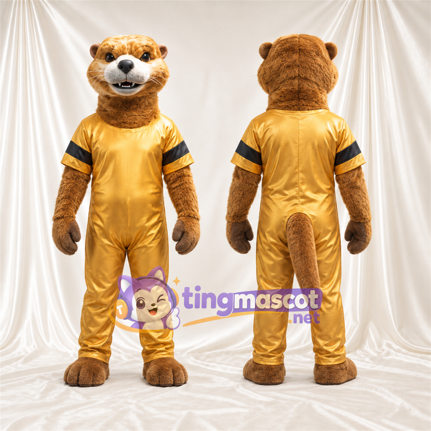 Maskottchenkostüm Otter – gelb – Overall Maskottchenkostüm Otter – gelb – Overall