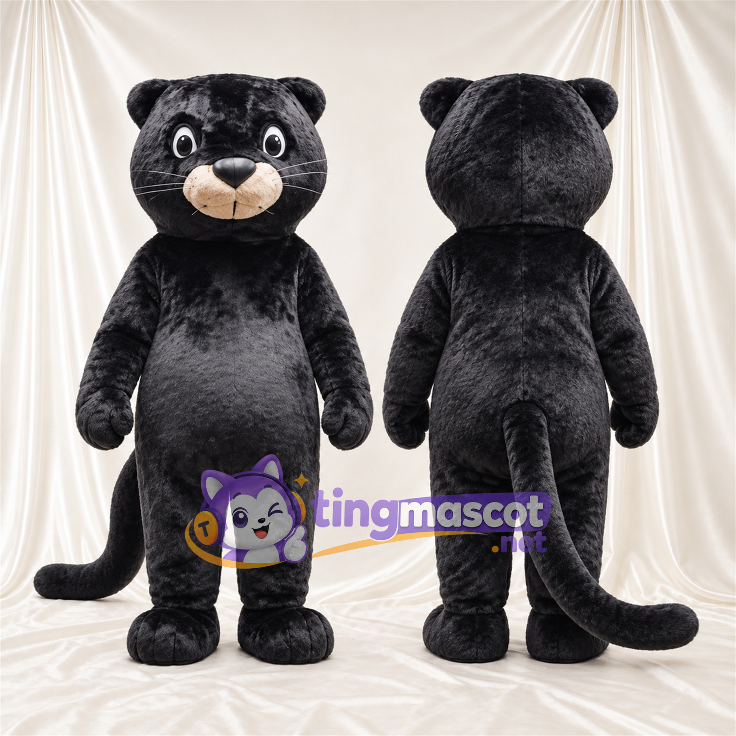 Black Otter Mascot Costume Black Otter Mascot Costume
