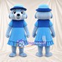 Blue Otter Mascot Costume - Blue Dress and Hat