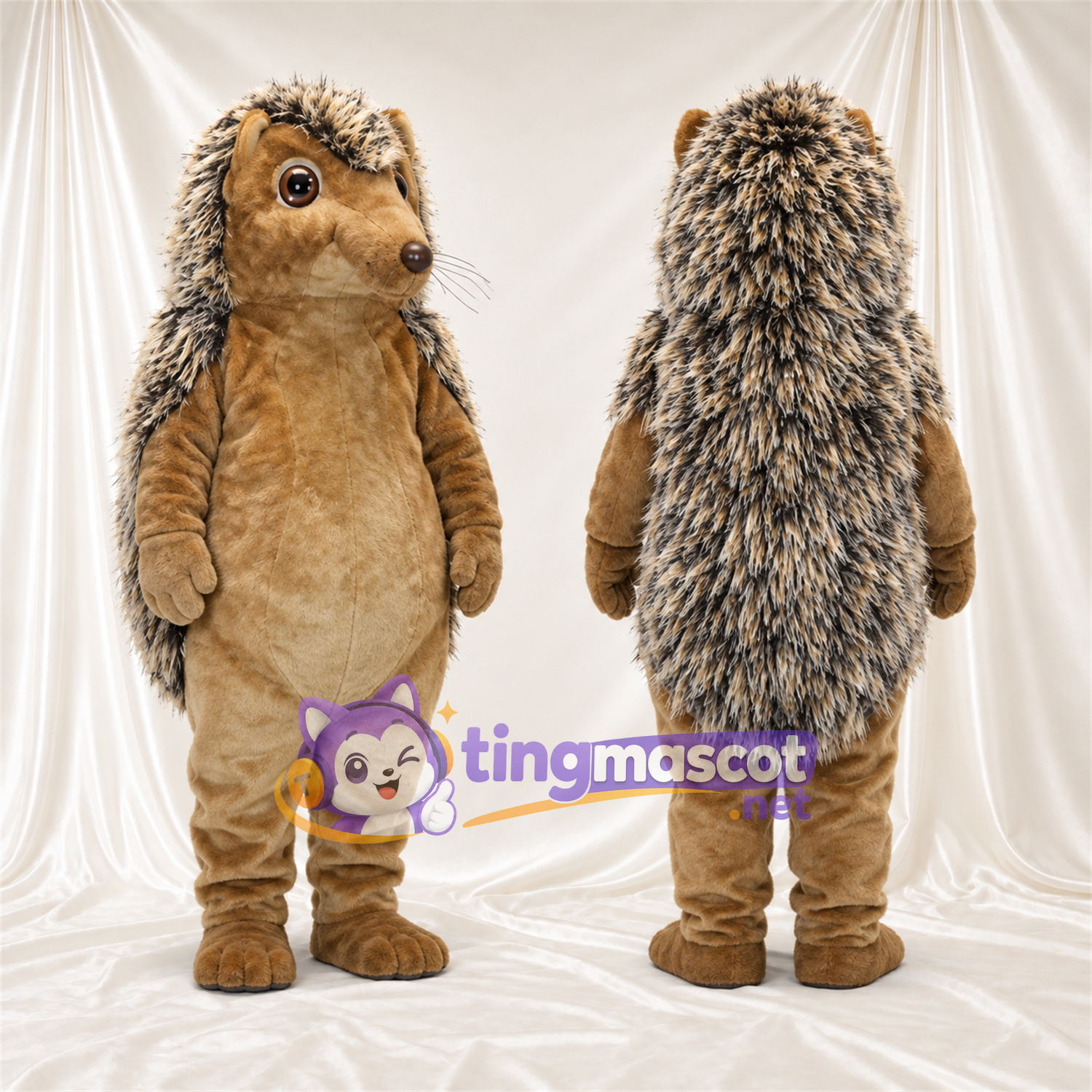 Costume de mascotte Hérisson – marron / brun clair Costume de mascotte Hérisson – marron / brun clair