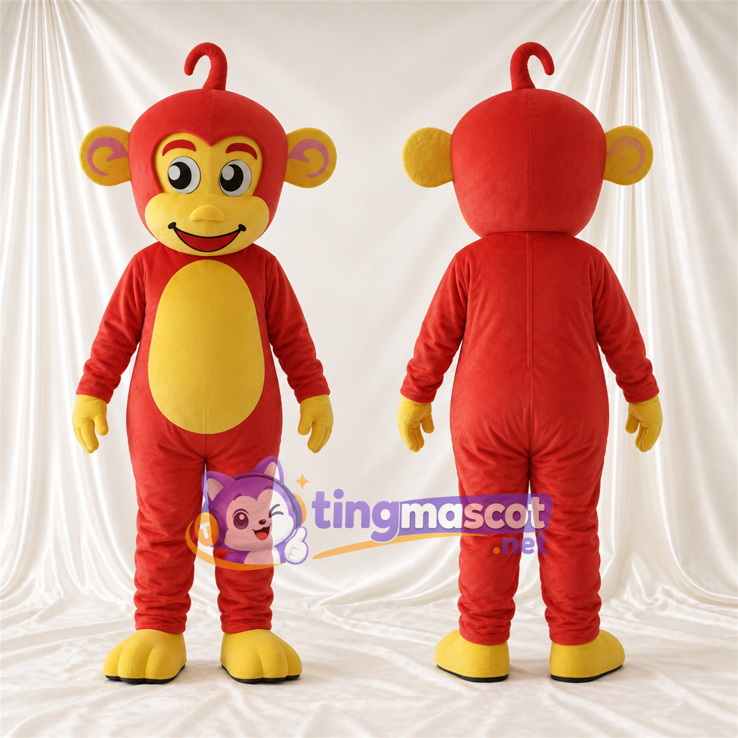 Red and Yellow Monkey Mascot Costume Red and Yellow Monkey Mascot Costume