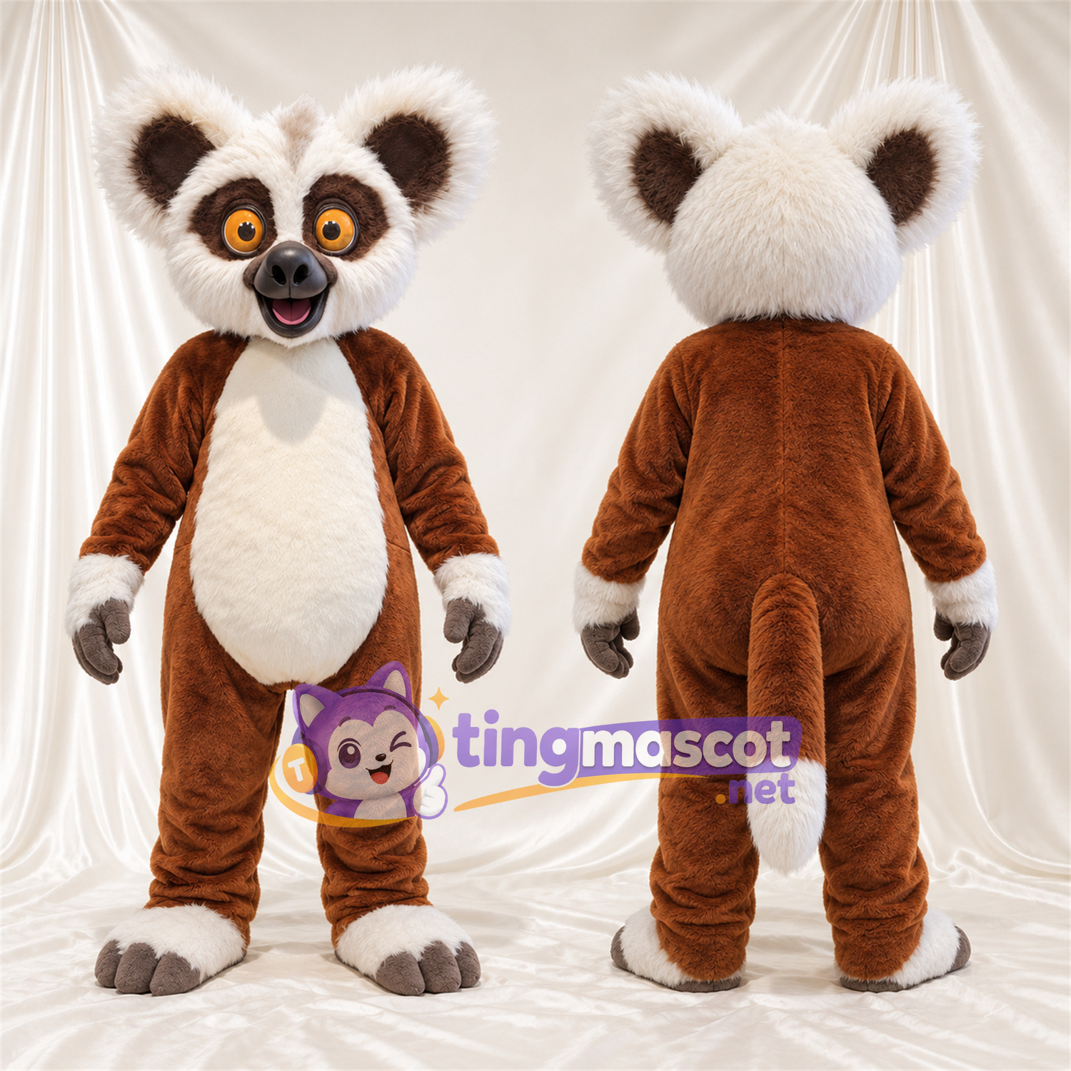 Brown and White Red Panda Mascot Costume Brown and White Red Panda Mascot Costume