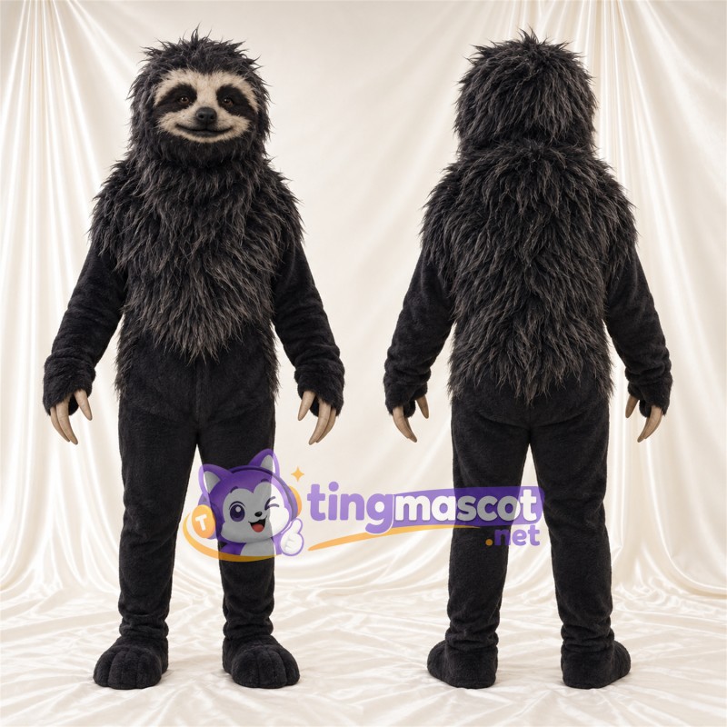 Black Sloth Mascot Costume