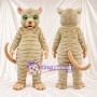Beige Mouse Mascot Costume - Long Pink Tail