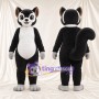 Black and White Lemur Mascot Costume - White Belly and Curled Tail
