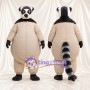 Black and White Lemur Mascot Costume - Beige Rounded Body