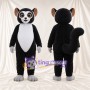 Black and White Lemur Mascot Costume - White Belly and Gray Hands and Feet