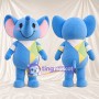 Costume de mascotte Éléphant – bleu – Chemise (multicolore)