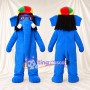 Costume de mascotte Éléphant – bleu – Casquette (multicolore); Lunettes (rouge)