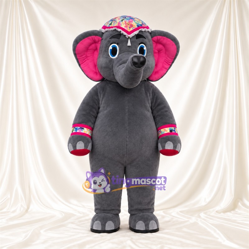 Costume de mascotte Éléphant – gris – Casquette Costume de mascotte Éléphant – gris – Casquette