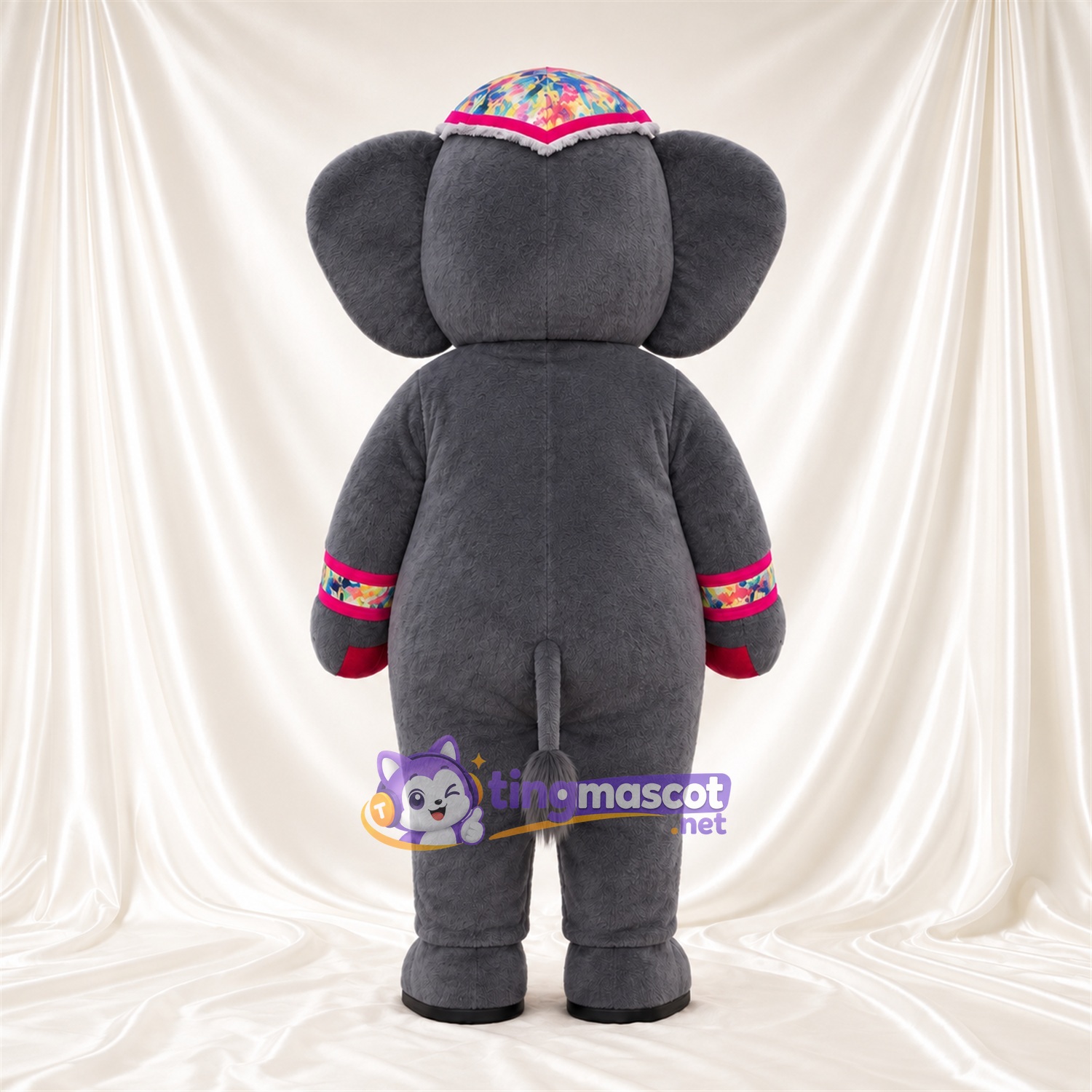 Costume de mascotte Éléphant – gris – Casquette Costume de mascotte Éléphant – gris – Casquette