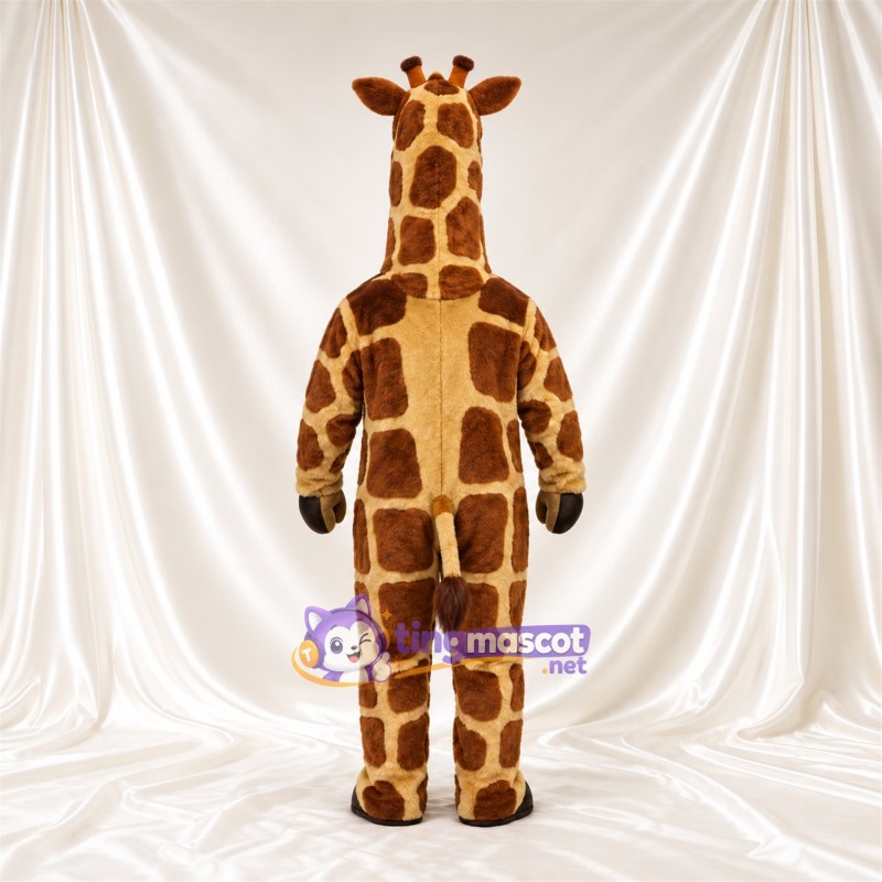 Maskottchenkostüm Giraffe – braun / creme – Bauch (creme); Großes Fleckenmuster Maskottchenkostüm Giraffe – braun / creme – Bauch (creme); Großes Fleckenmuster