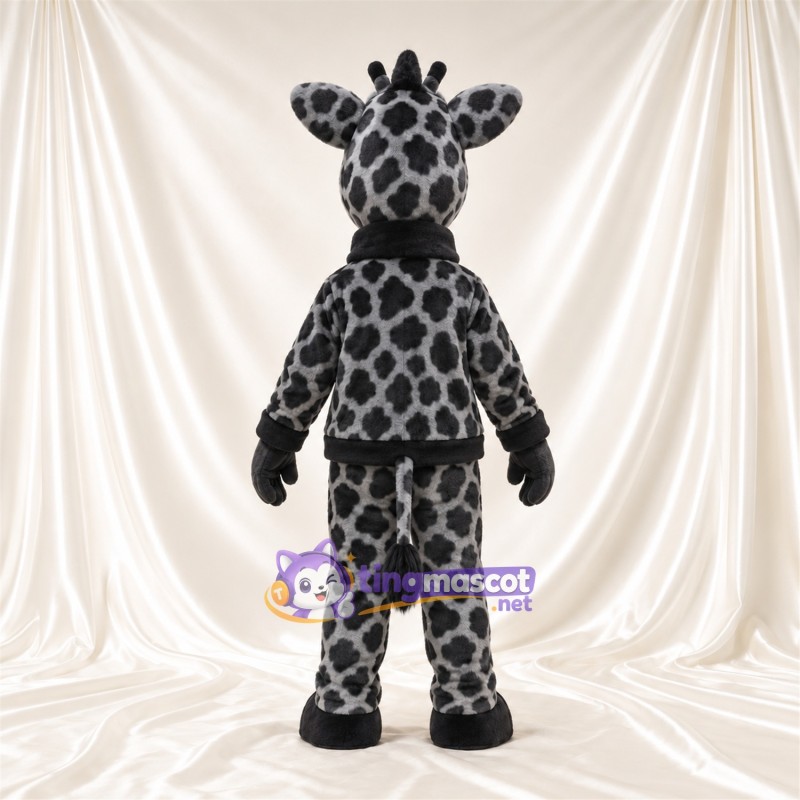 Costume de mascotte Girafe – gris / noir – Tenue Costume de mascotte Girafe – gris / noir – Tenue