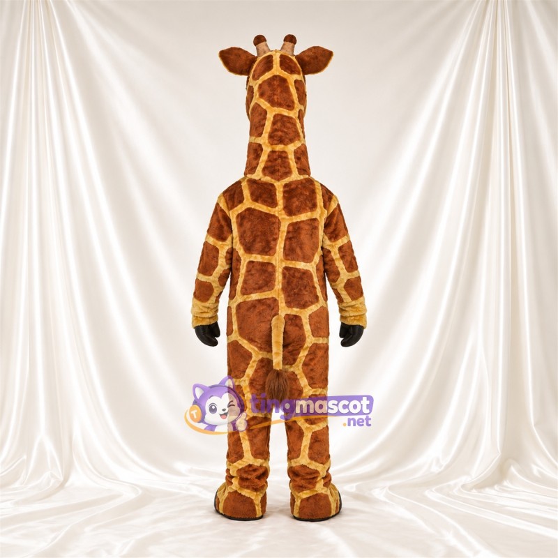 Maskottchenkostüm Giraffe – braun / creme – Bauch (creme); Großes Fleckenmuster Maskottchenkostüm Giraffe – braun / creme – Bauch (creme); Großes Fleckenmuster