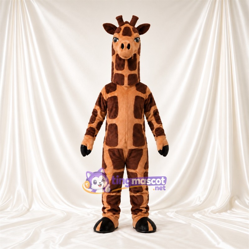 Maskottchenkostüm Giraffe – braun / creme – Bauch (creme); Flecken Maskottchenkostüm Giraffe – braun / creme – Bauch (creme); Flecken