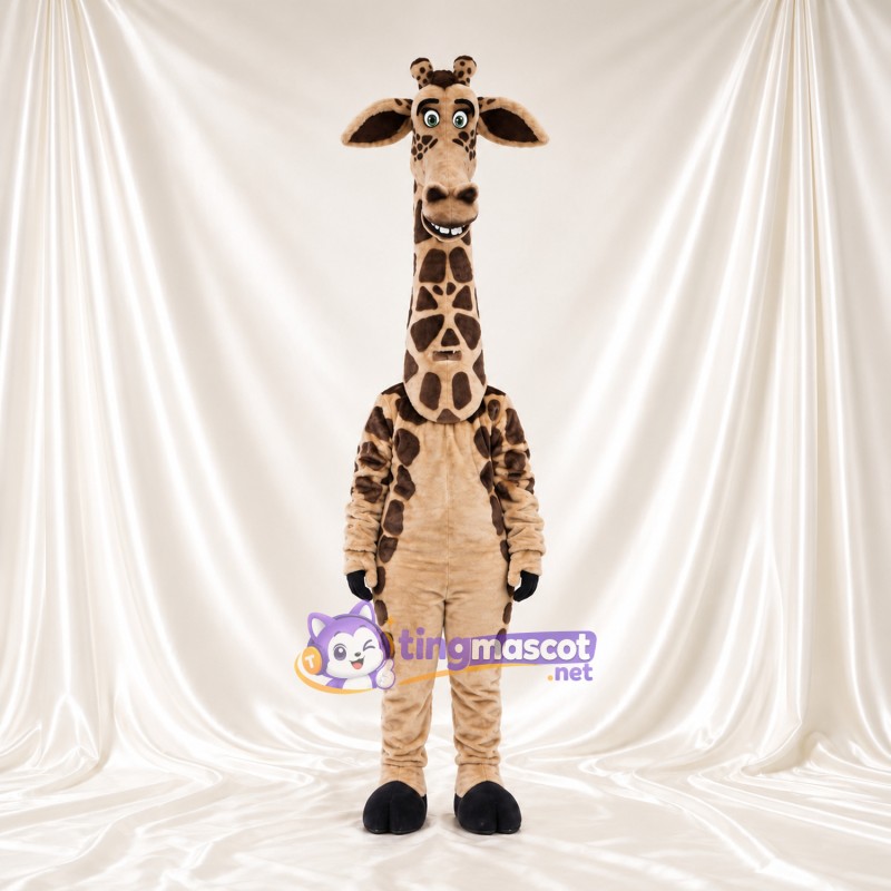 Maskottchenkostüm Giraffe – braun / creme – Bauch (creme); Gesicht Maskottchenkostüm Giraffe – braun / creme – Bauch (creme); Gesicht