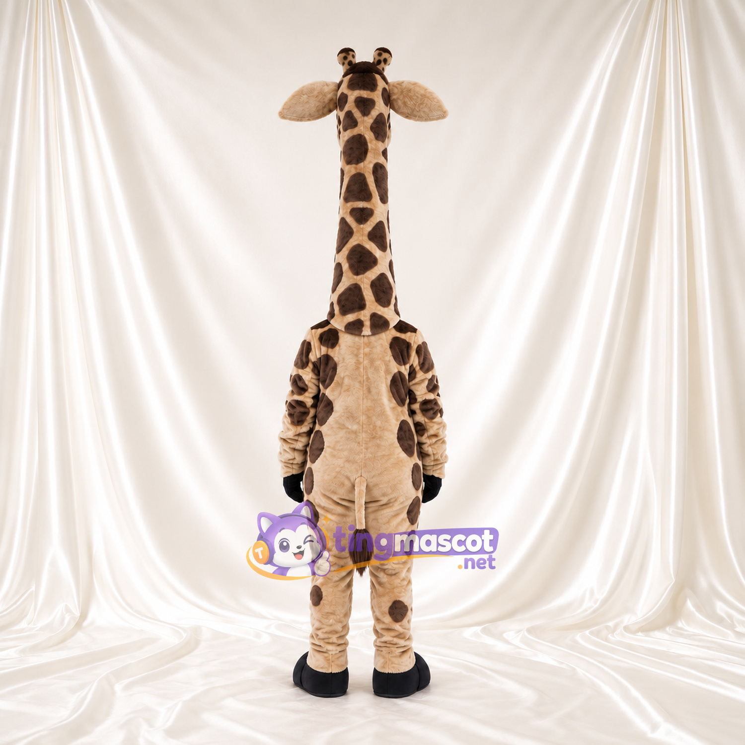 Maskottchenkostüm Giraffe – braun / creme – Bauch (creme); Gesicht Maskottchenkostüm Giraffe – braun / creme – Bauch (creme); Gesicht