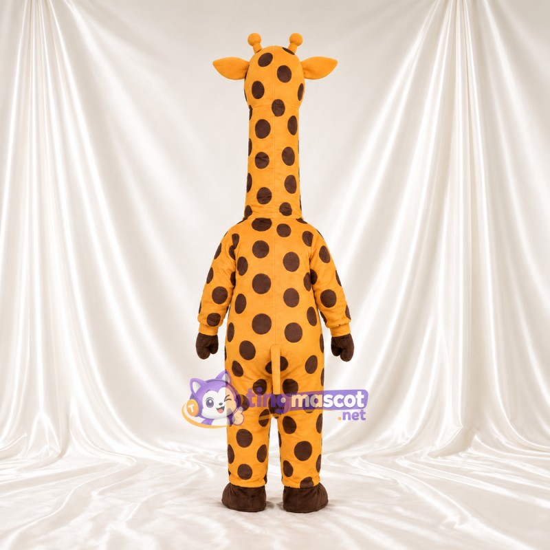 Maskottchenkostüm Giraffe – gelb / braun – Bauch (weiß); Flecken Maskottchenkostüm Giraffe – gelb / braun – Bauch (weiß); Flecken