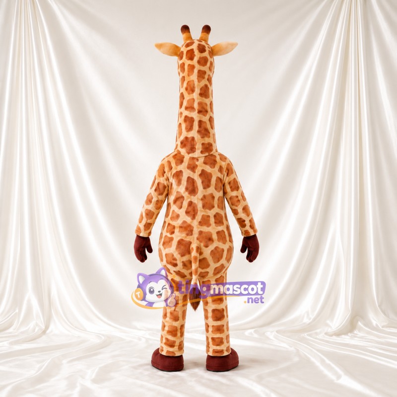Costume de mascotte Girafe – jaune / marron – Bouche ouverte; Long cou Costume de mascotte Girafe – jaune / marron – Bouche ouverte; Long cou