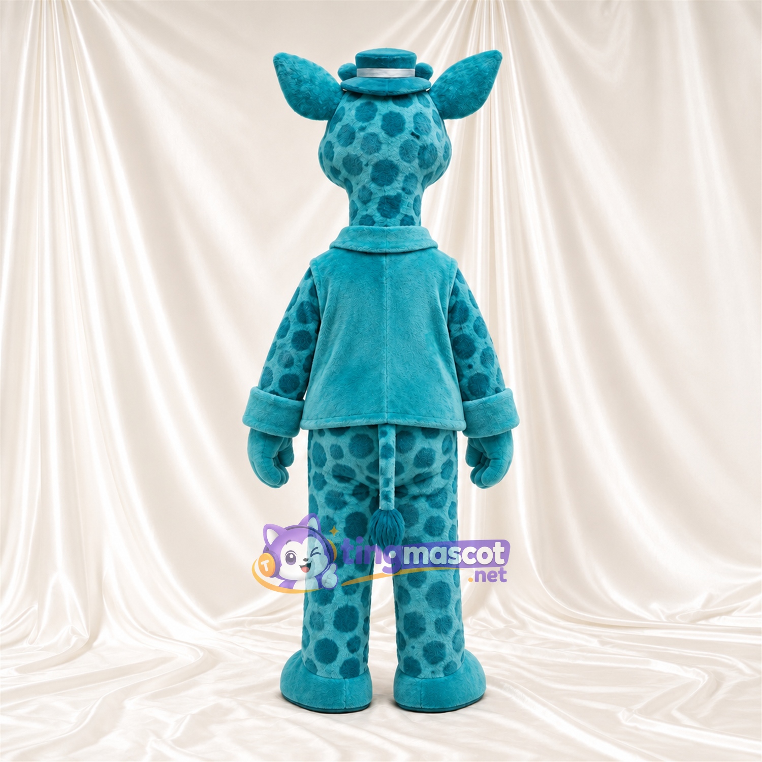 Costume de mascotte Girafe – bleu canard – Veste (bleu canard); Chapeau Costume de mascotte Girafe – bleu canard – Veste (bleu canard); Chapeau