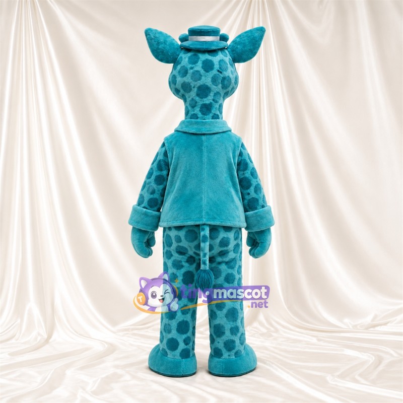 Costume de mascotte Girafe – bleu canard – Veste (bleu canard); Chapeau Costume de mascotte Girafe – bleu canard – Veste (bleu canard); Chapeau