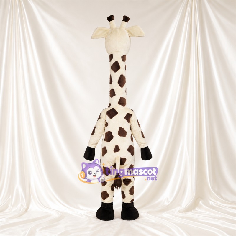 Black and White Giraffe Mascot Costume - Long Neck and Small Patch Pattern Black and White Giraffe Mascot Costume - Long Neck and Small Patch Pattern