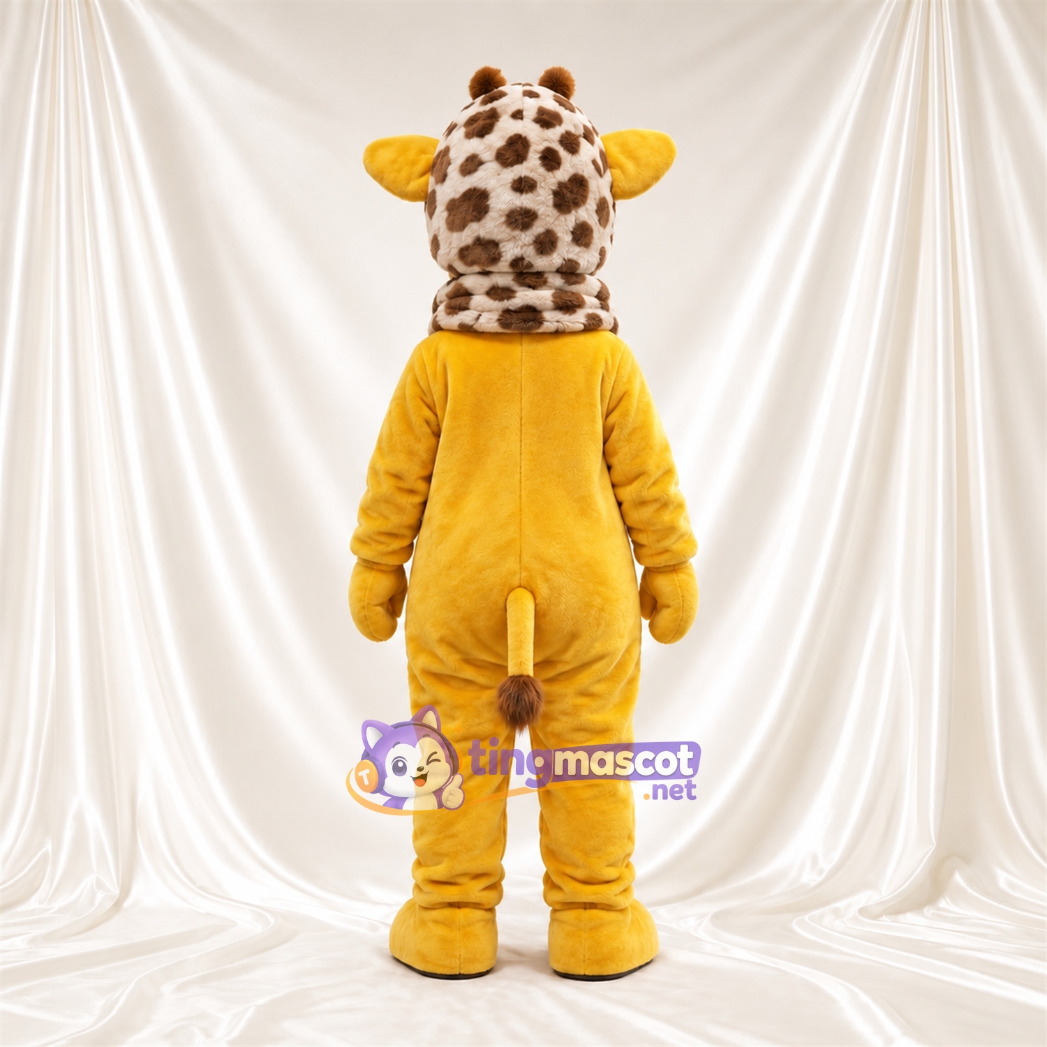 Costume de mascotte Girafe – jaune / marron – Chapeau; Écharpe Costume de mascotte Girafe – jaune / marron – Chapeau; Écharpe