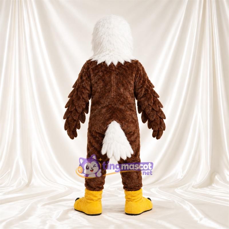 Costume de mascotte Aigle – marron – Tête (blanc); Torse (blanc) Costume de mascotte Aigle – marron – Tête (blanc); Torse (blanc)